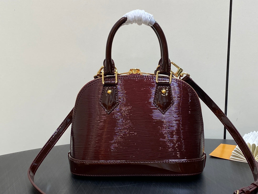 ALMA BB 23 CUIR DE VEAU ÉPI ROUGE BORDEAUX 