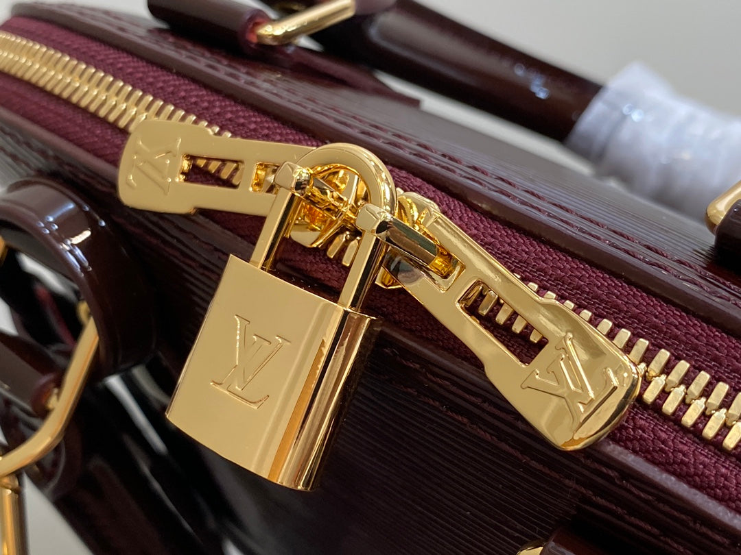 ALMA BB 23 CUIR DE VEAU ÉPI ROUGE BORDEAUX 