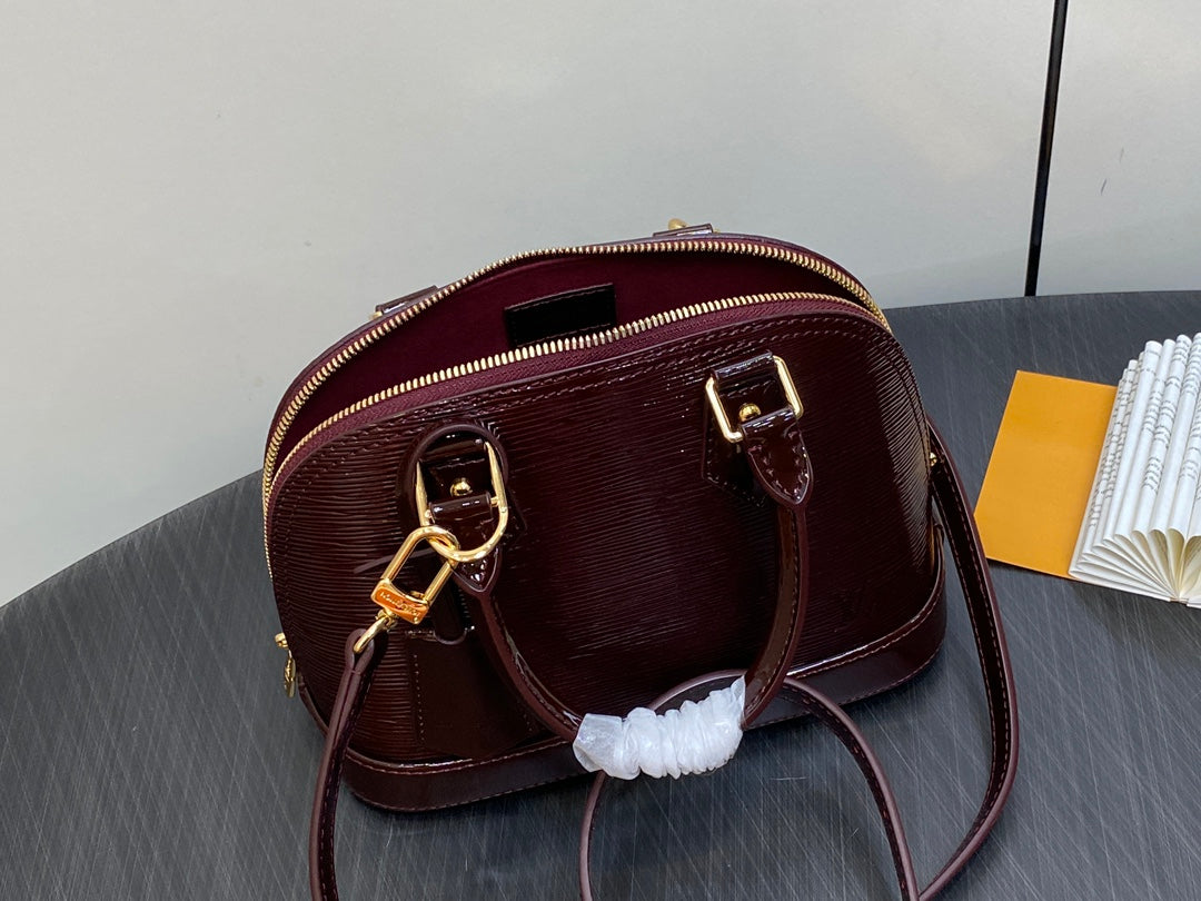 ALMA BB 23 CUIR DE VEAU ÉPI ROUGE BORDEAUX 