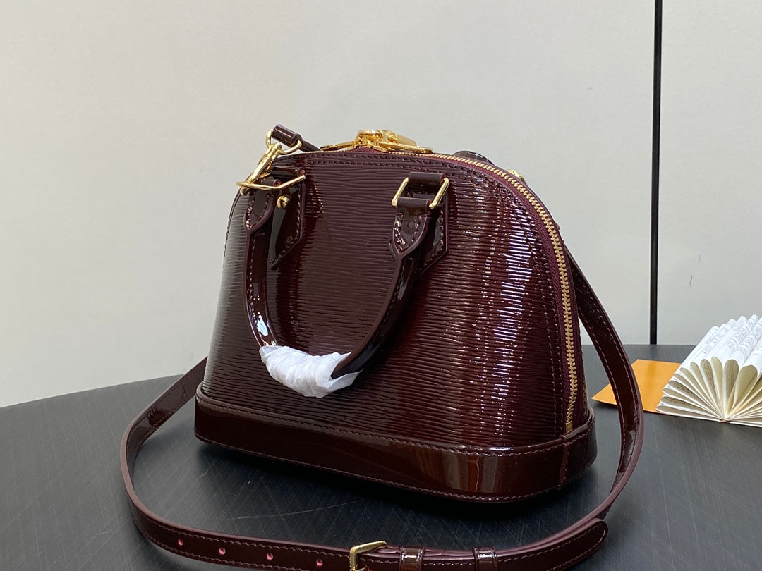 ALMA BB 23 CUIR DE VEAU ÉPI ROUGE BORDEAUX 
