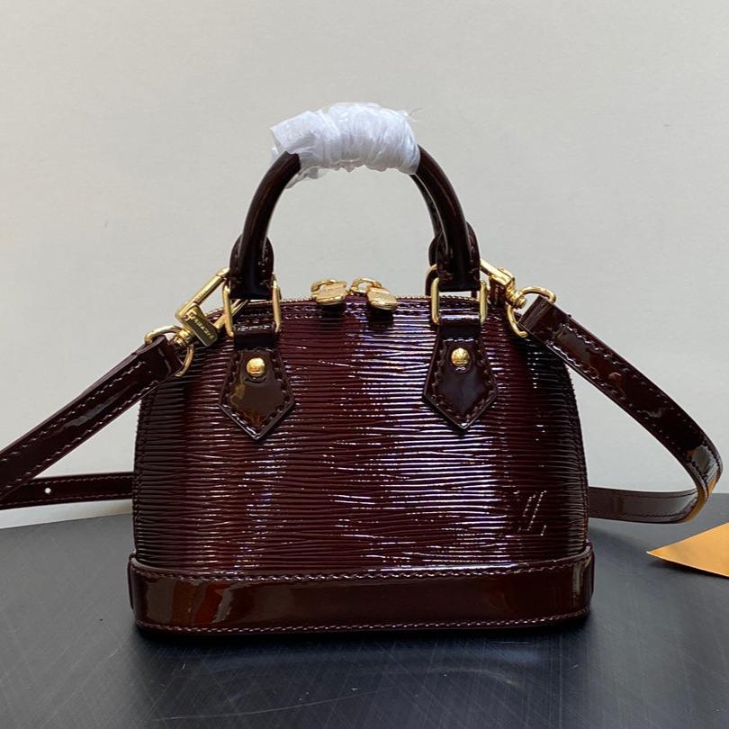 ALMA NANO 18 BORDEAUX RED EPI CALFSKIN