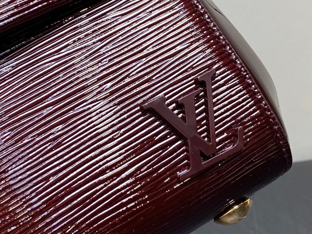 CLUNY MINI 20CM BORDEAUX CUIR DE VEAU ÉPI