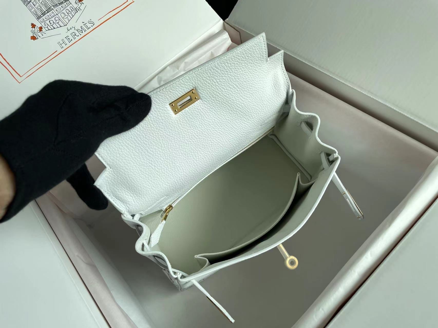SAC BIRKIN 25 EN CUIR DE VEAU BLANC AVEC AUTOCOLLANT COLORÉ 228763 (FABRIQUÉ SUR COMMANDE)