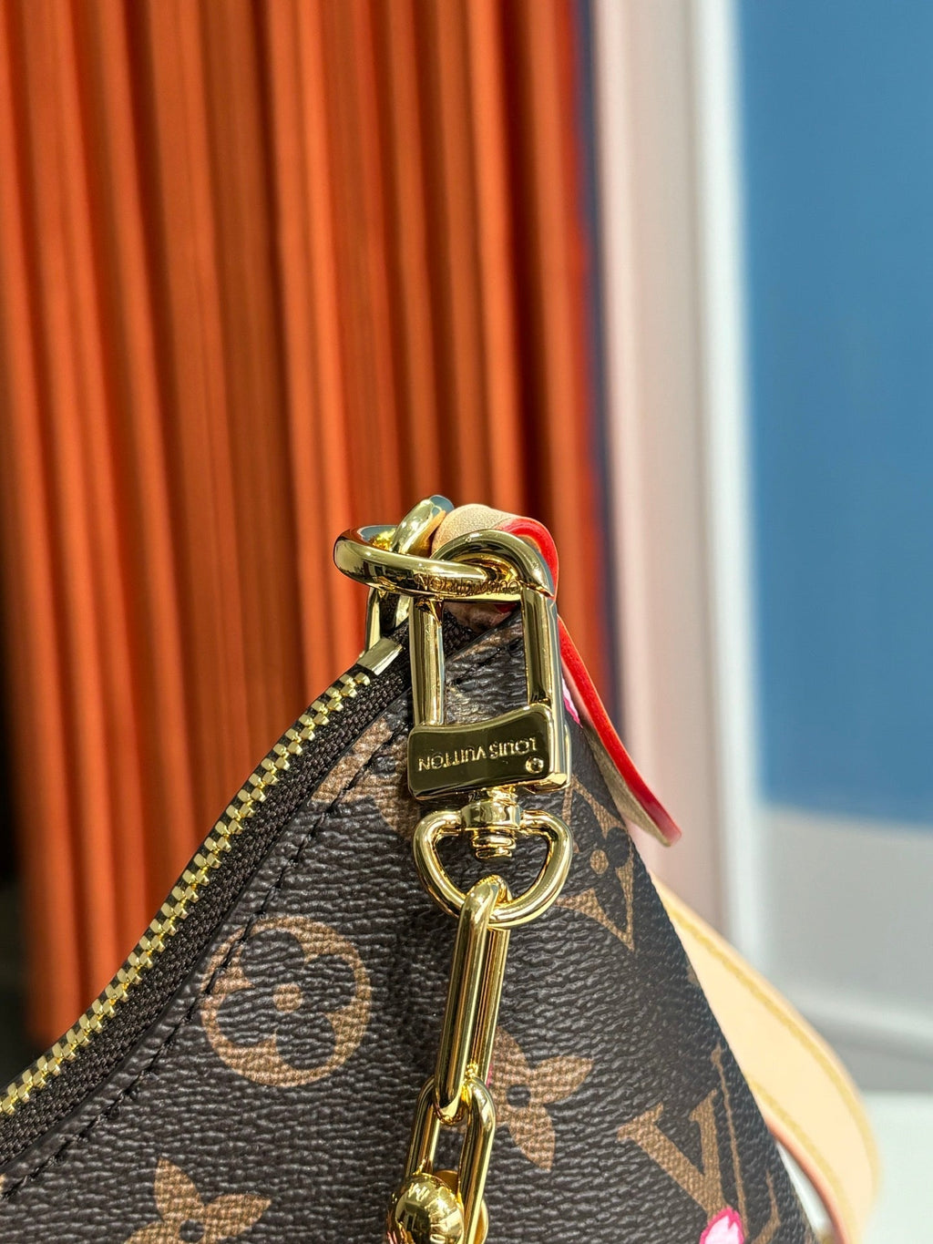 LV X TM BOULOGNE PM 29CM SAKURA BROWN CHERRY BLOSSOM MONOGRAM CANVAS