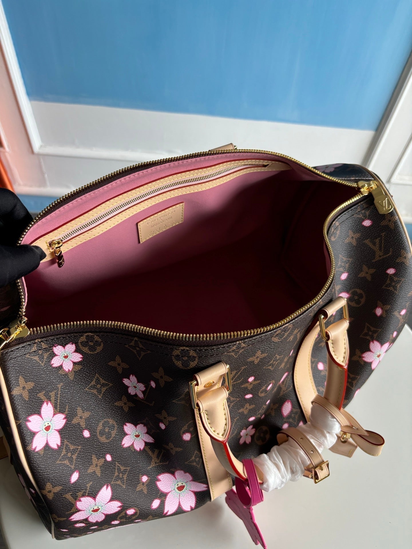 LV X TM KEEPALL BANDOULIÈRE 45CM TOILE MONOGRAMME MARRON SAKURA