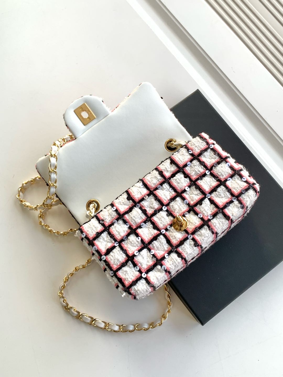 CC 25C ROSE BLANC NOIR TWEED QUINCAILLERIE OR