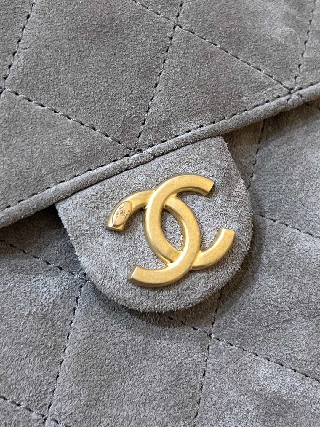 CC 25C HOBO BAG 30CM GREY SUEDE