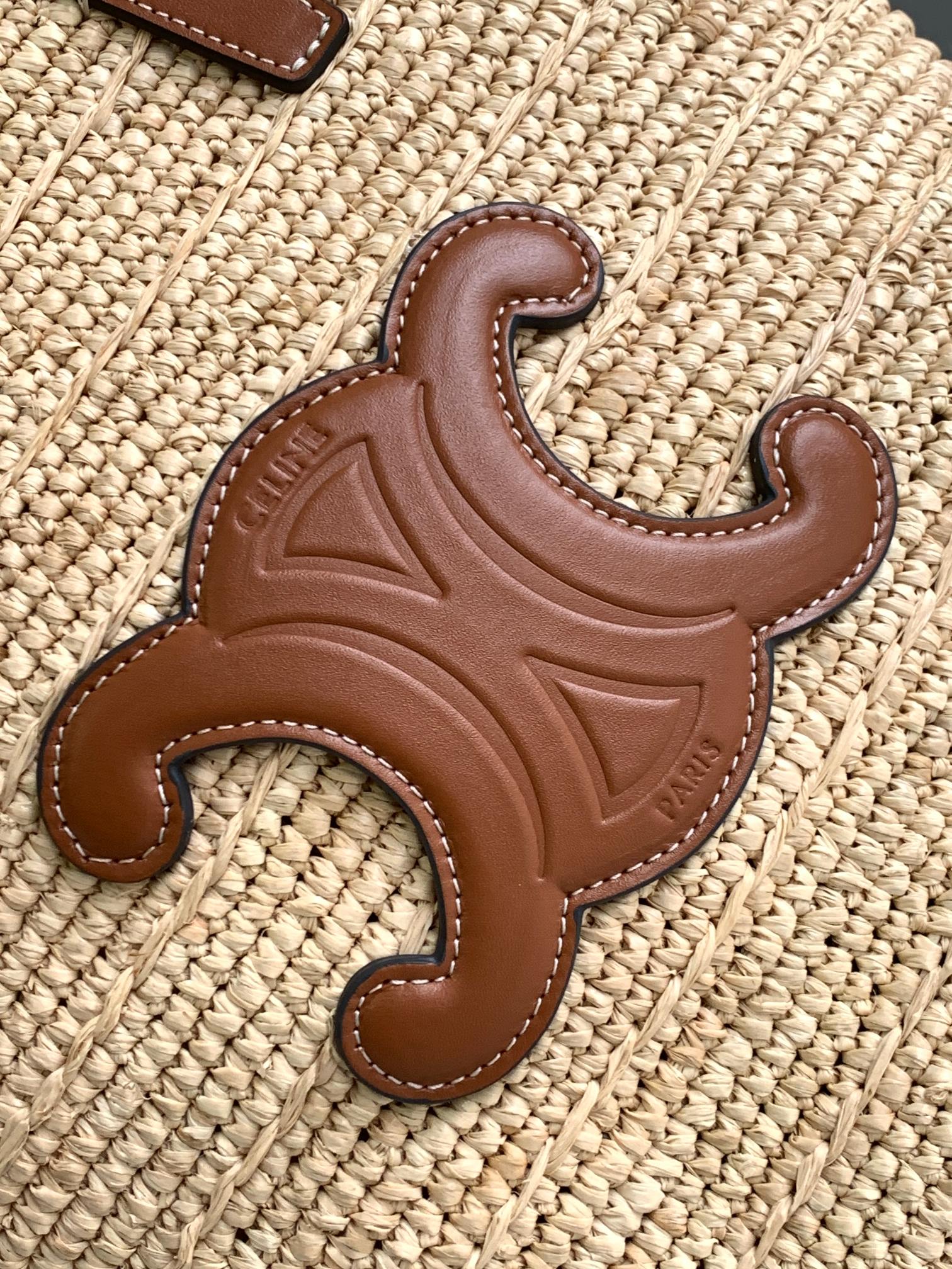 SAC CLASSIQUE ADO SOUPLE 21CM EN RAPHIA CUIR DE VEAU MARRON