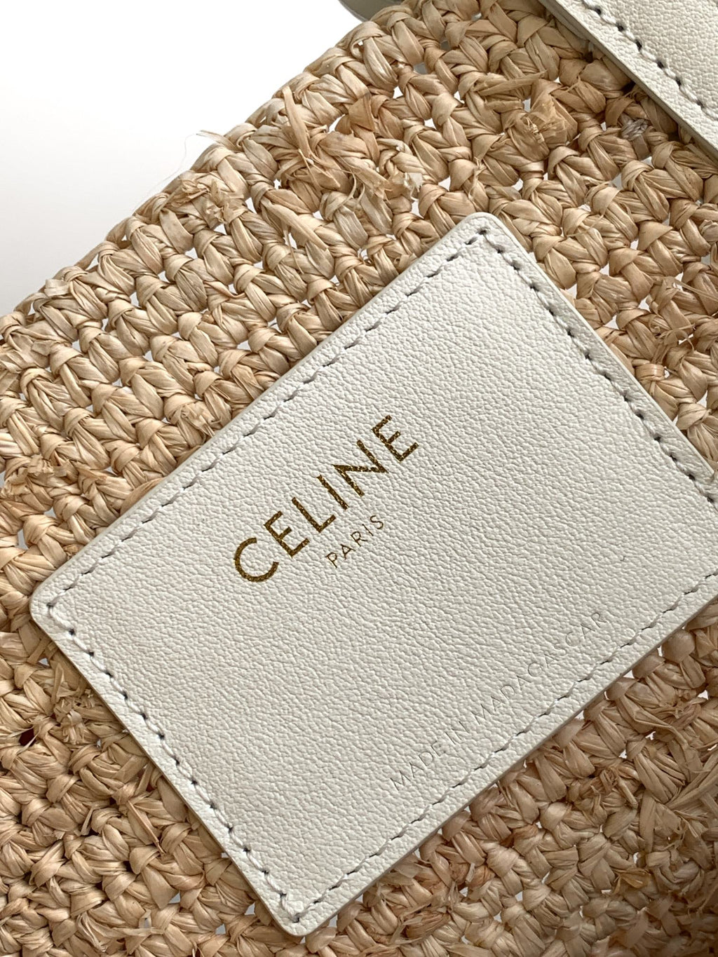 SAC CLASSIQUE ADO SOUPLE 21CM EN RAPHIA CUIR DE VEAU BLANC