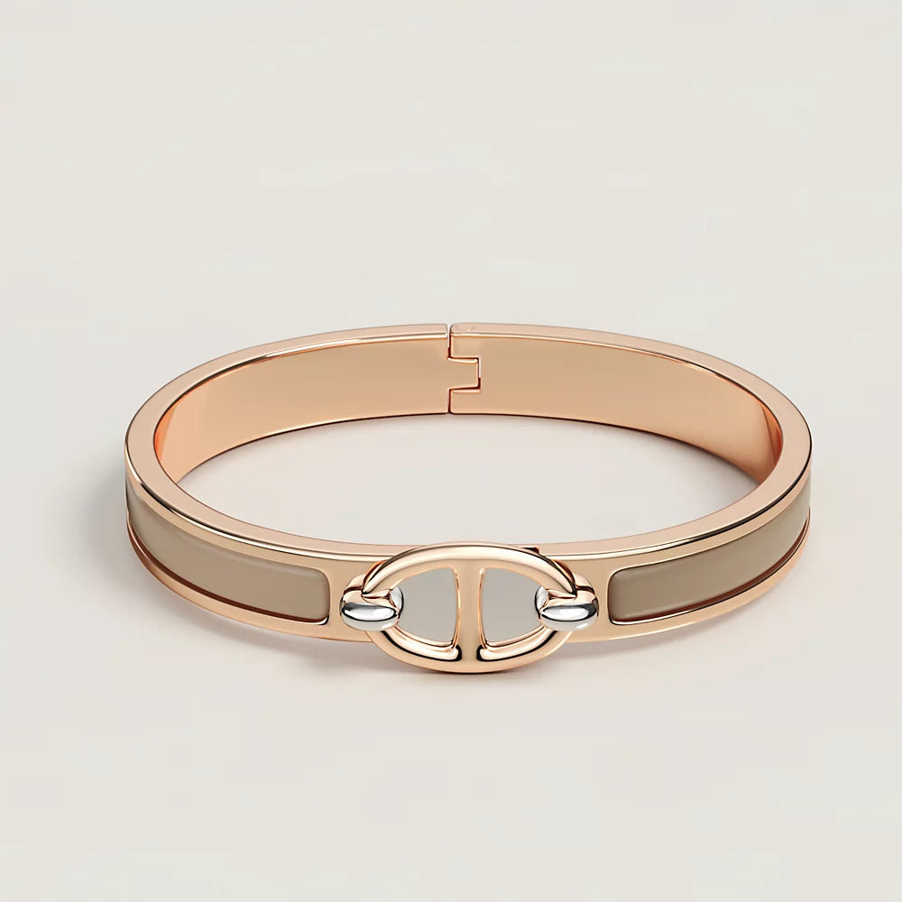 BRACELET CLIC CHAÎNE OR ROSE