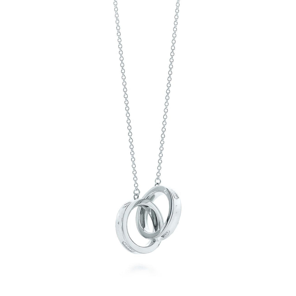 PETIT COLLIER PENDENTIF CERCLES ENTRELACÉS EN ARGENT