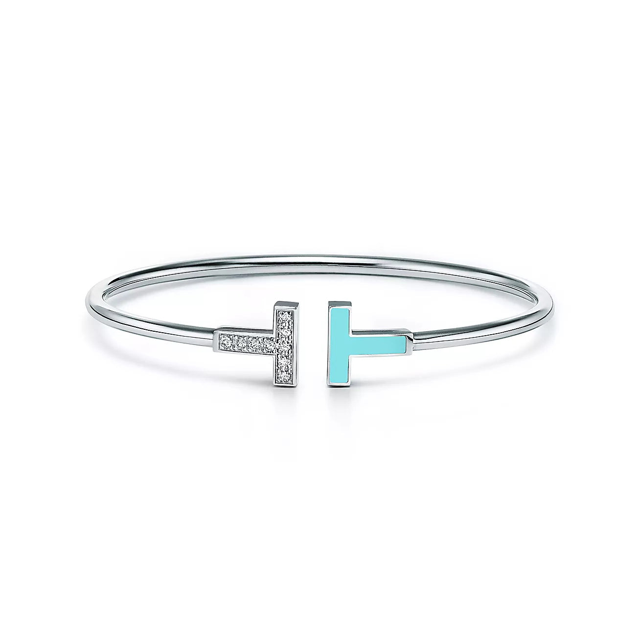 T BRACELET 1.8MM TURQUOISE DIAMOND ROSE GOLD