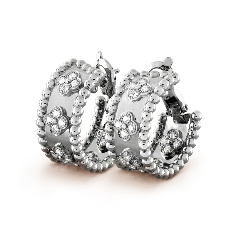 BOUCLES D'OREILLES PERLEE DIAMANT