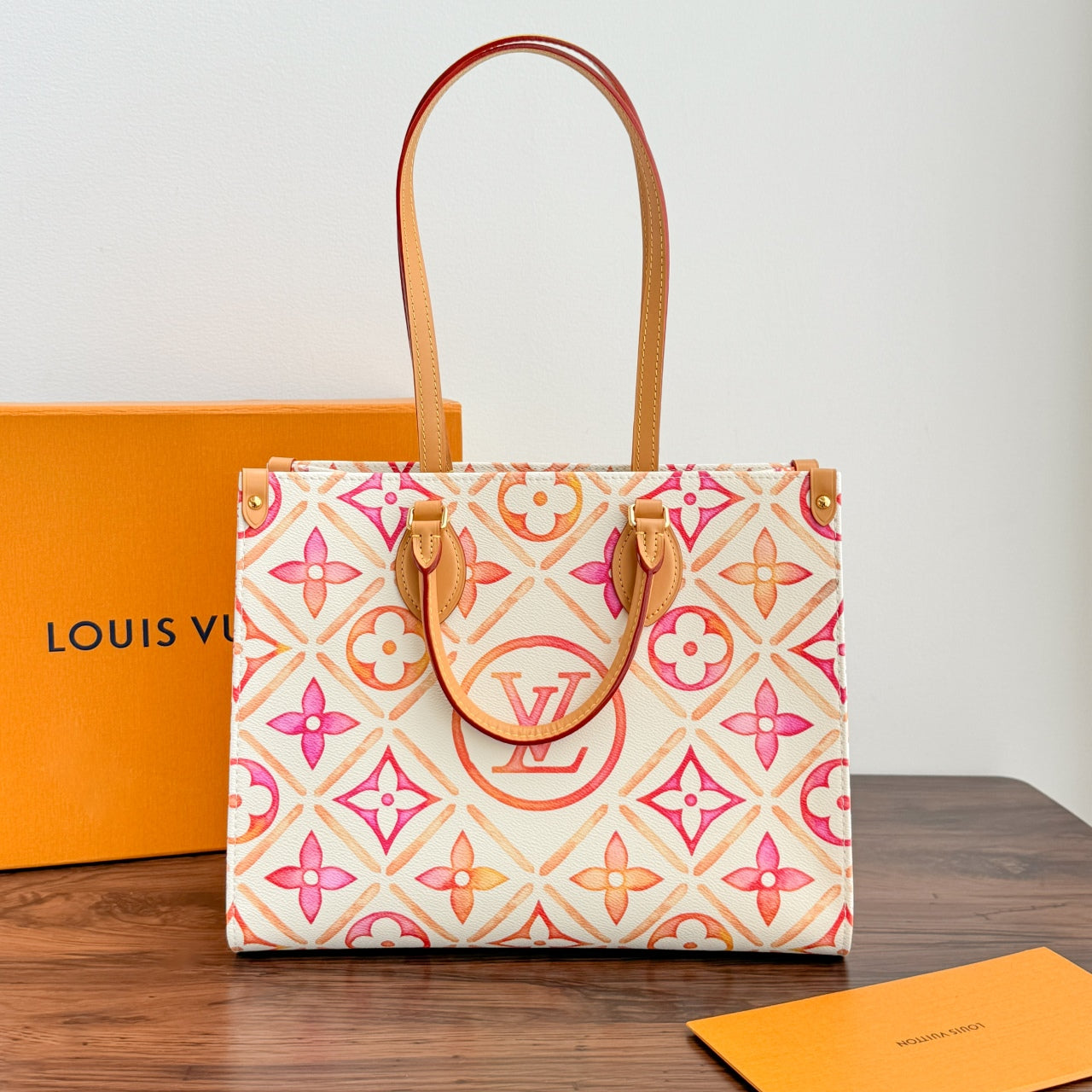 ONTHEGO MM 35CM TOILE MONOGRAMME CORAIL