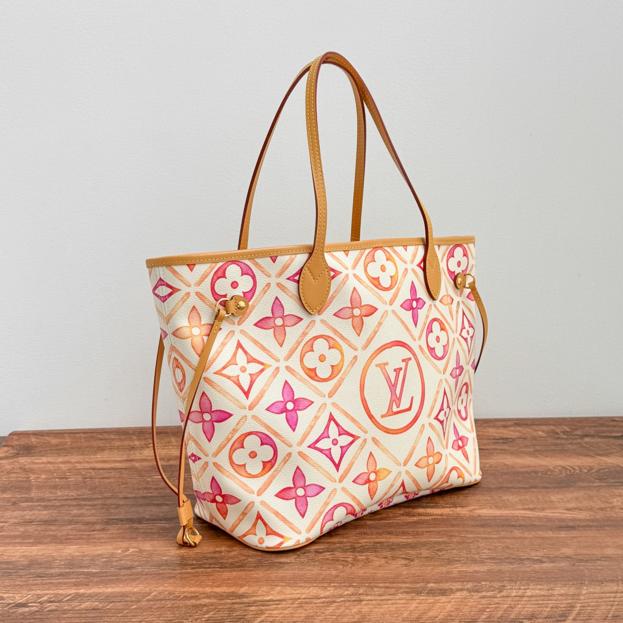 TOILE MONOGRAMME CORAIL NEVERFULL MM 31CM