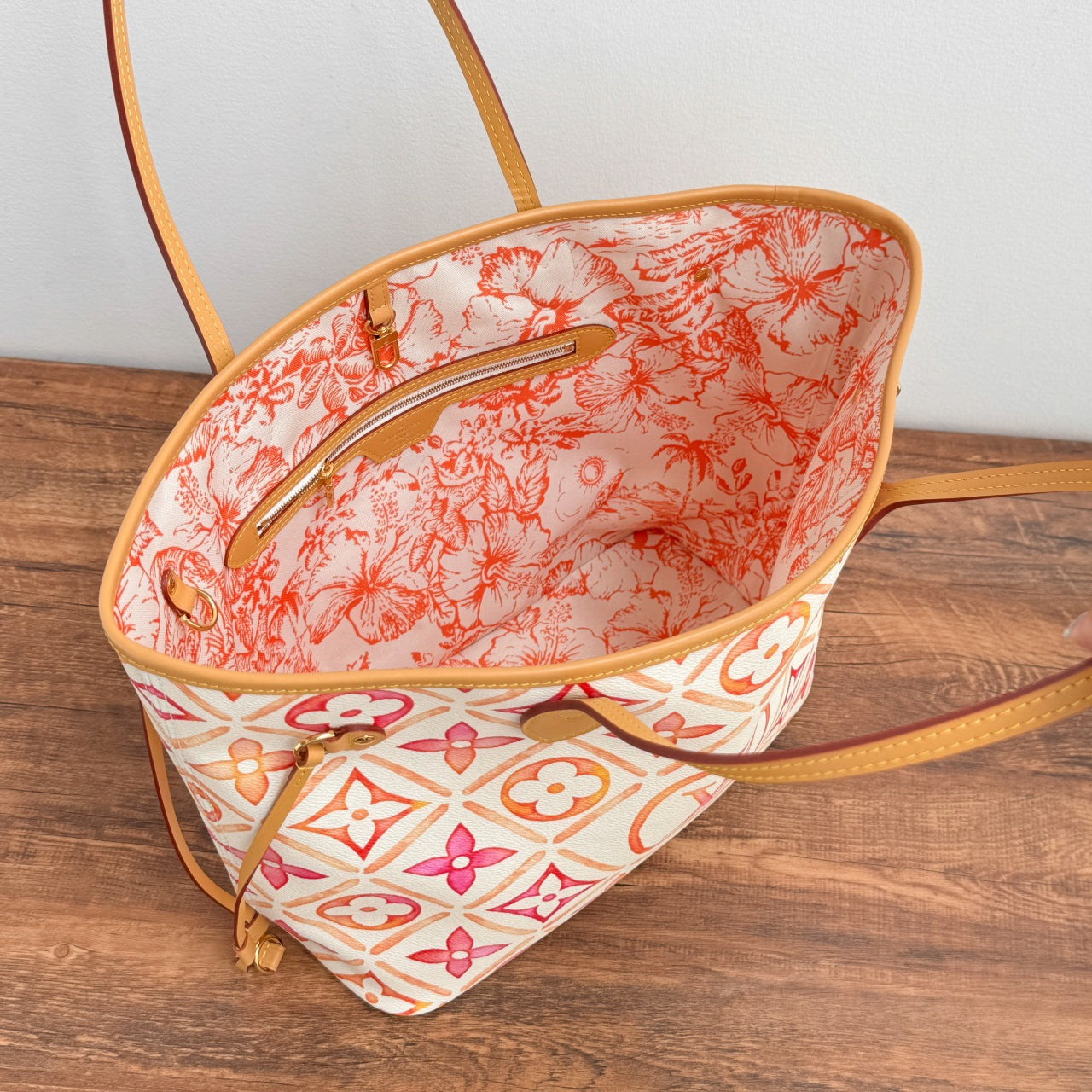 TOILE MONOGRAMME CORAIL NEVERFULL MM 31CM