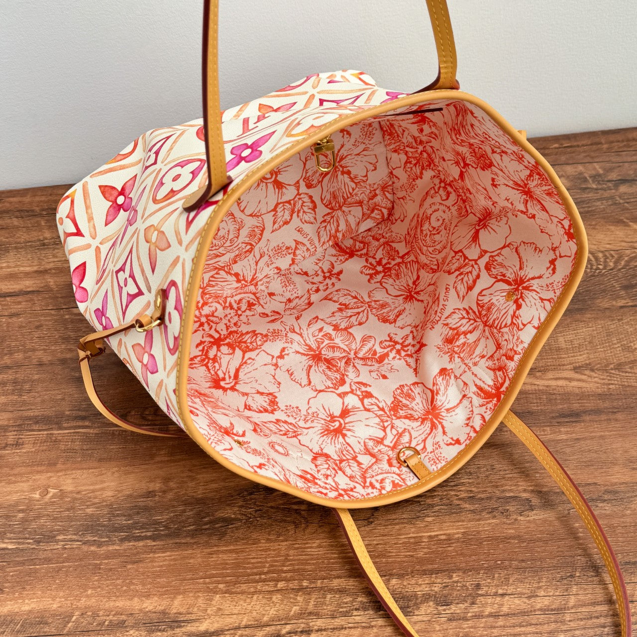 TOILE MONOGRAMME CORAIL NEVERFULL MM 31CM