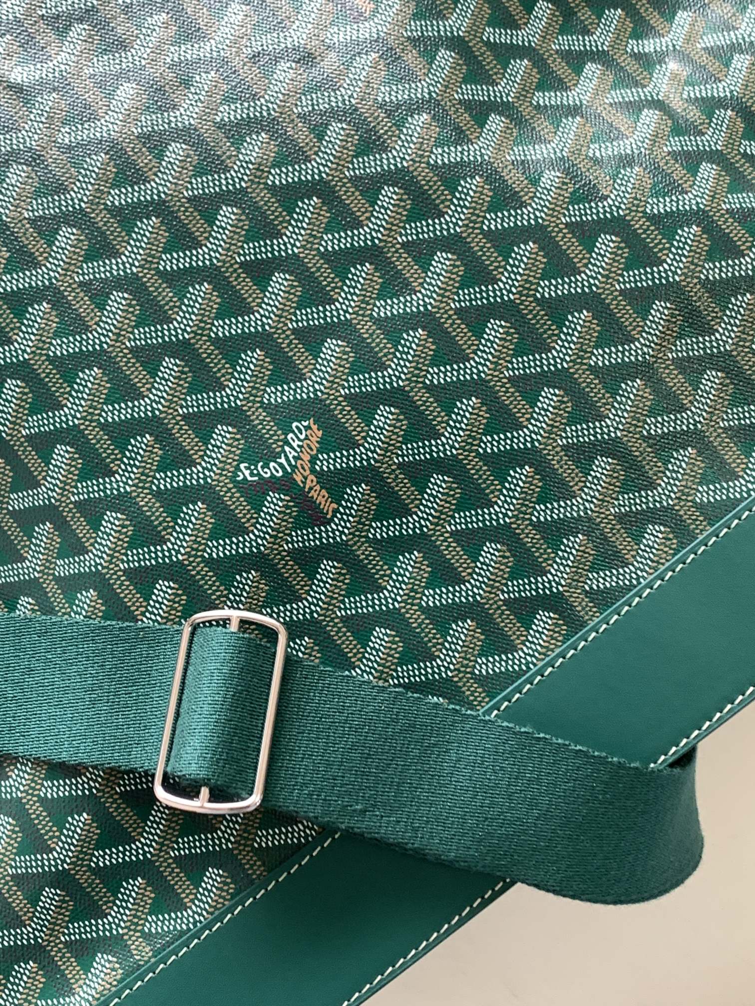 GOYA STEAMER PM BAG 48CM GREEN CANVAS