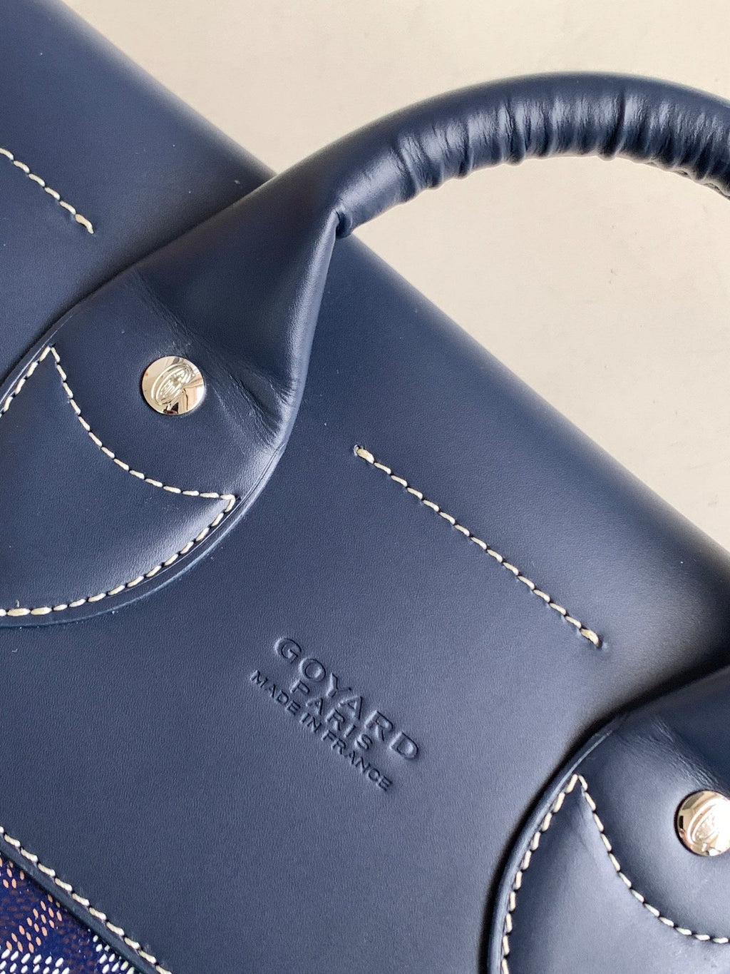 SAC GOYA STEAMER PM 48CM TOILE BLEU MARINE