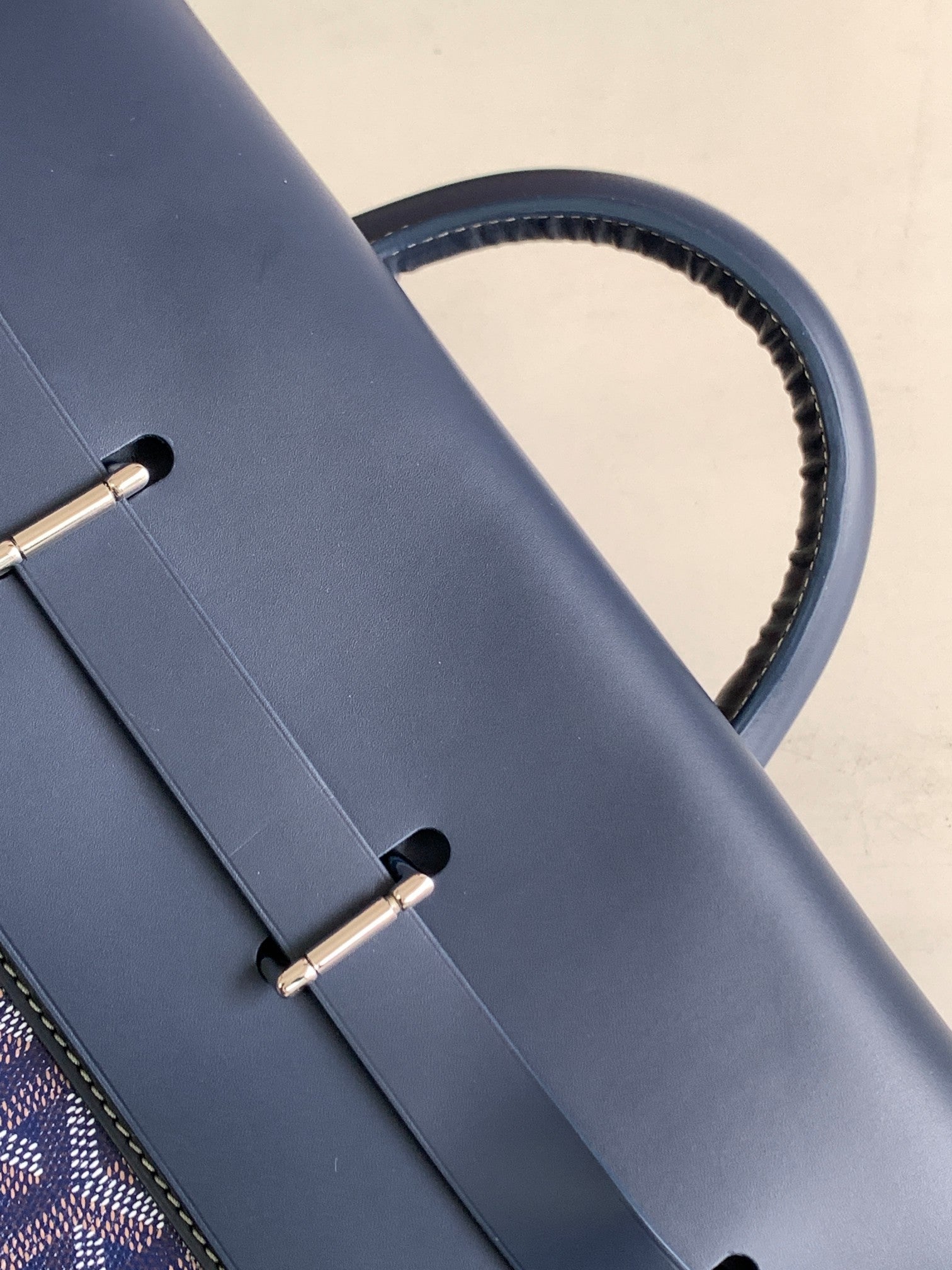 SAC GOYA STEAMER PM 48CM TOILE BLEU MARINE