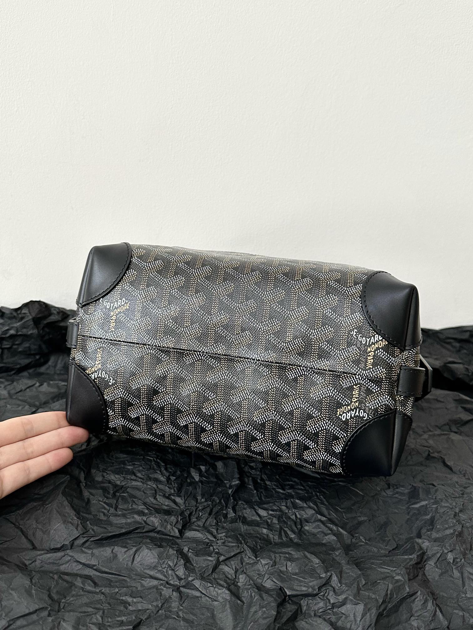 GOYA COSMETIC BAG 24CM BLACK CANVAS