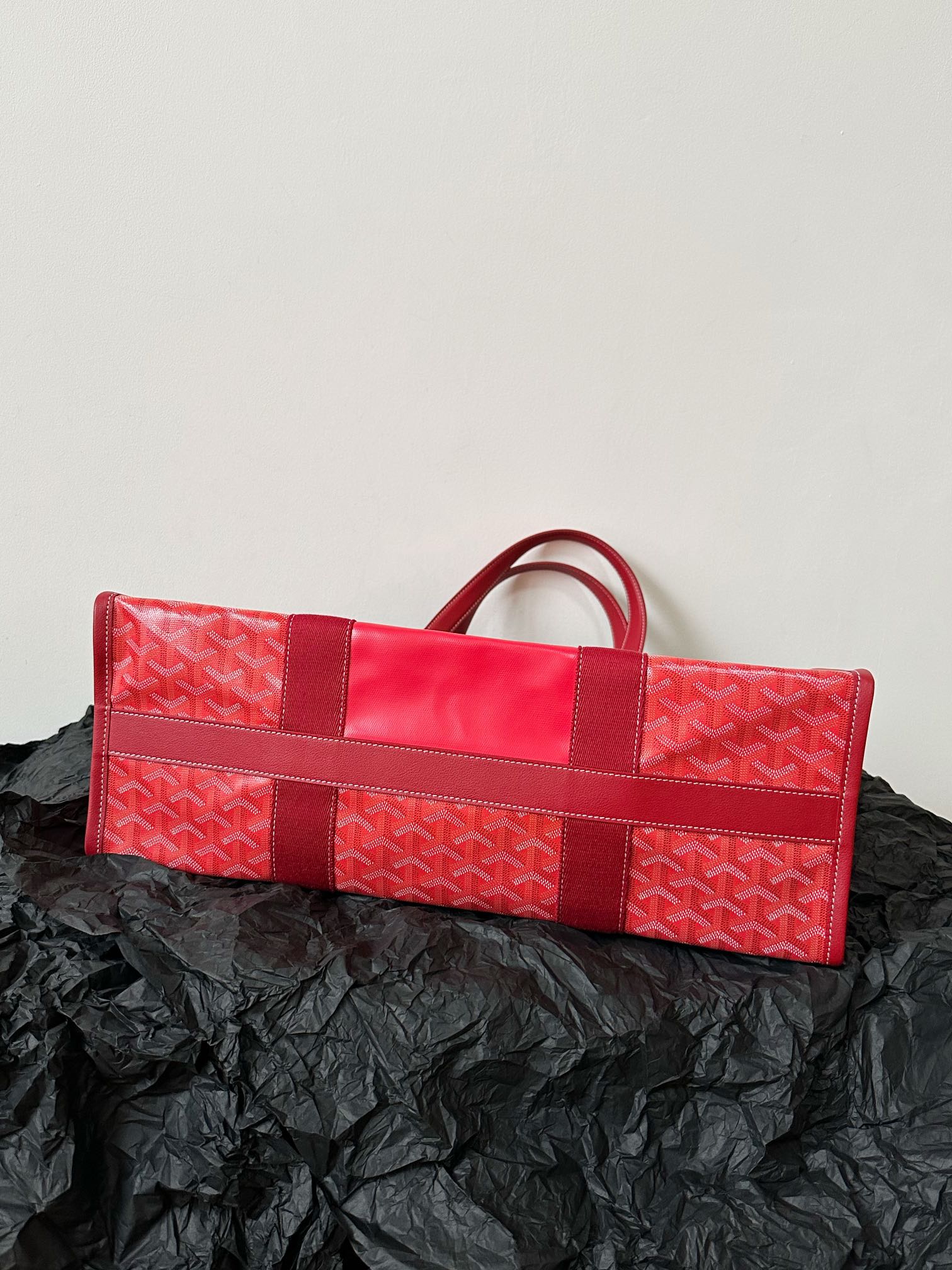 GOYA VILLETTE TOTE 45CM RED CANVAS