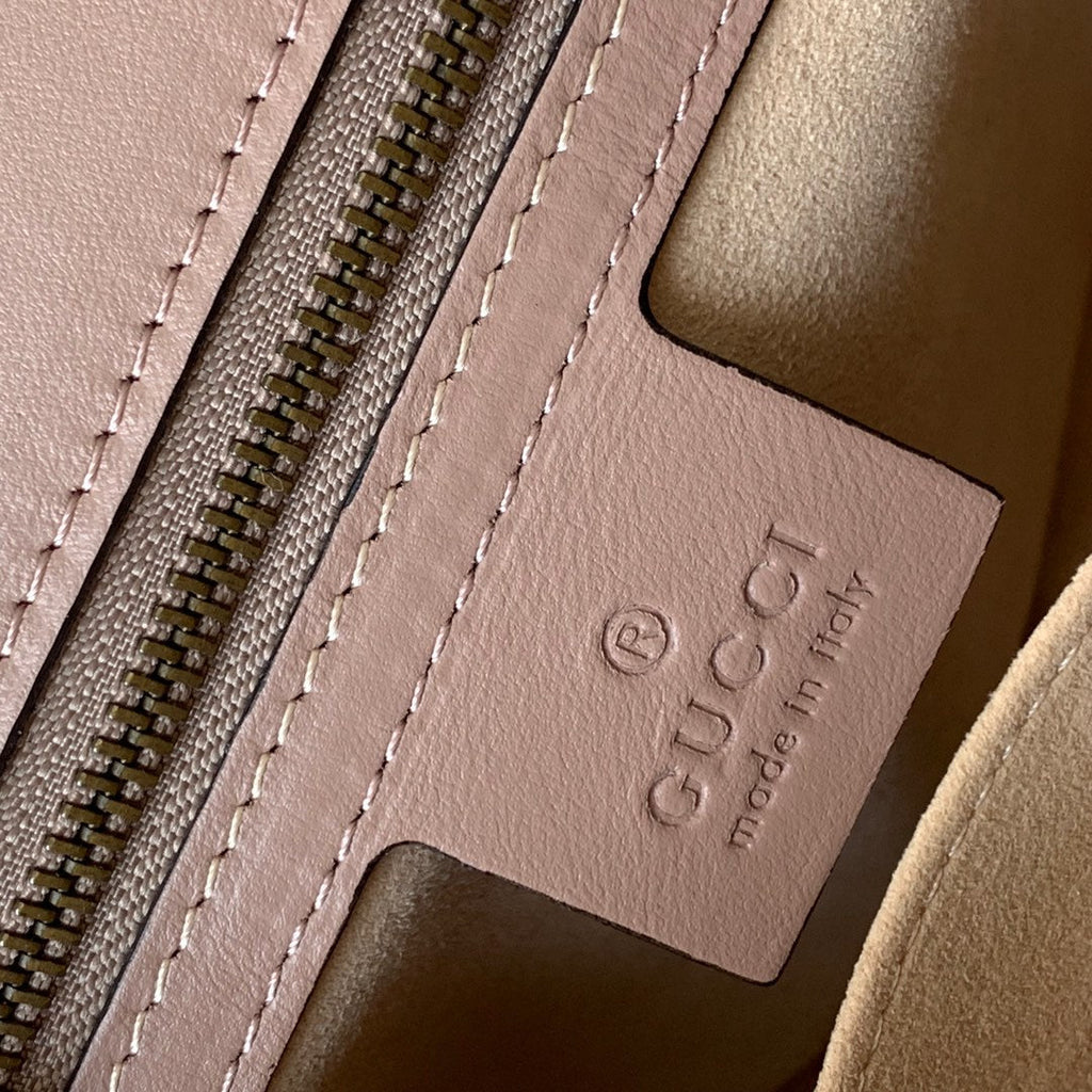 GG MARMONT 26,5 CM CUIR DE VEAU BEIGE FONCÉ QUINCAILLERIE DORÉ