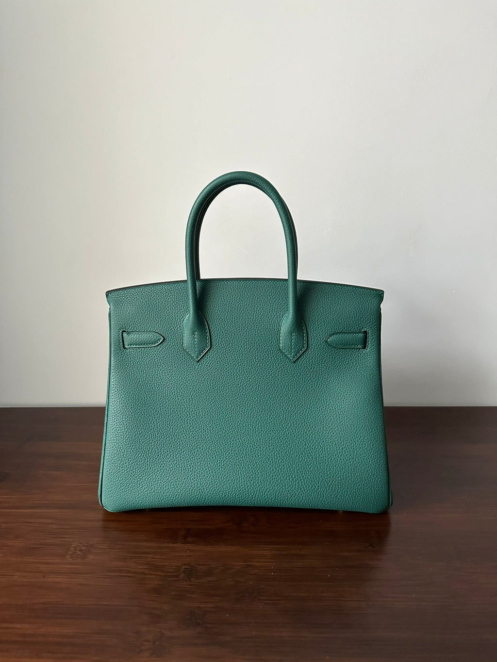HM BIRKIN 30CM CUIR TOGO MALACHITE QUINCAILLERIE DORÉ
