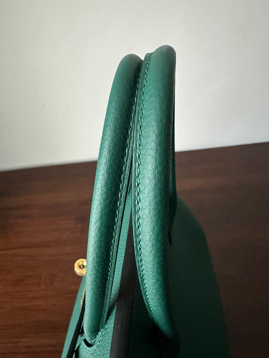 HM BIRKIN 30CM CUIR TOGO MALACHITE QUINCAILLERIE DORÉ