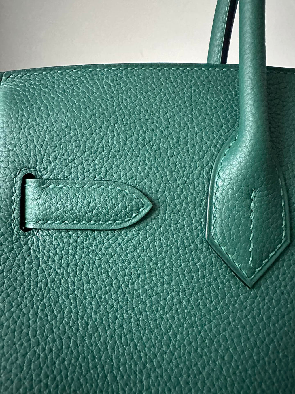 HM BIRKIN 30CM CUIR TOGO MALACHITE QUINCAILLERIE DORÉ