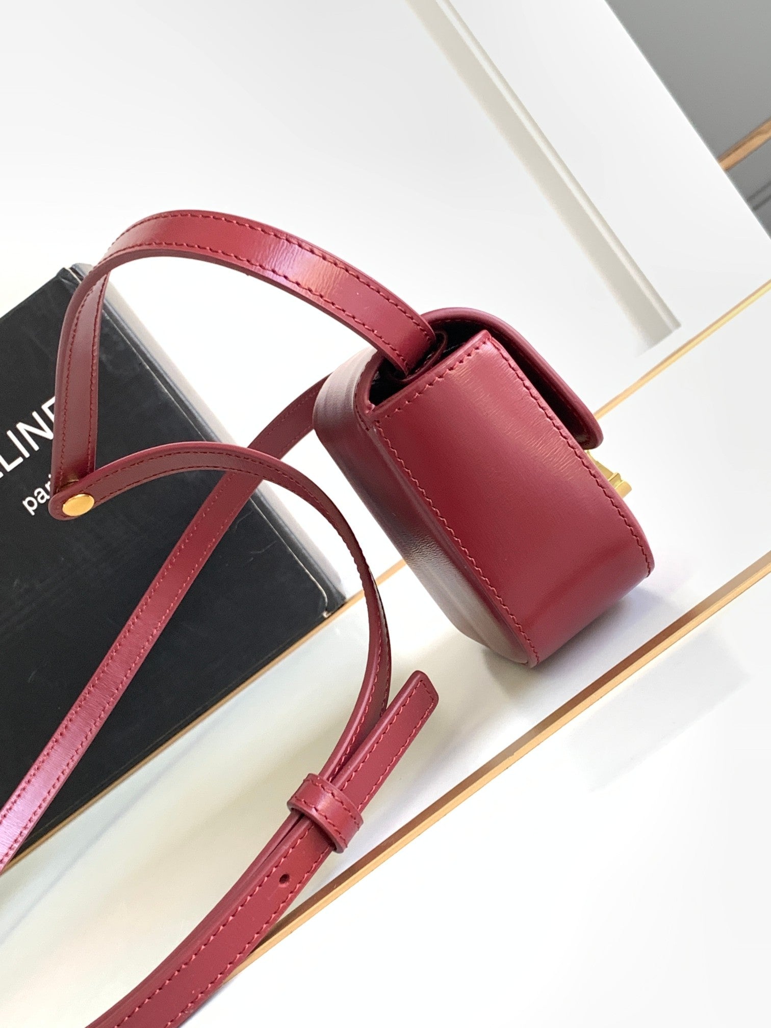 TEEN TRIOMPHE 11CM CUIR DE VEAU ROUGE