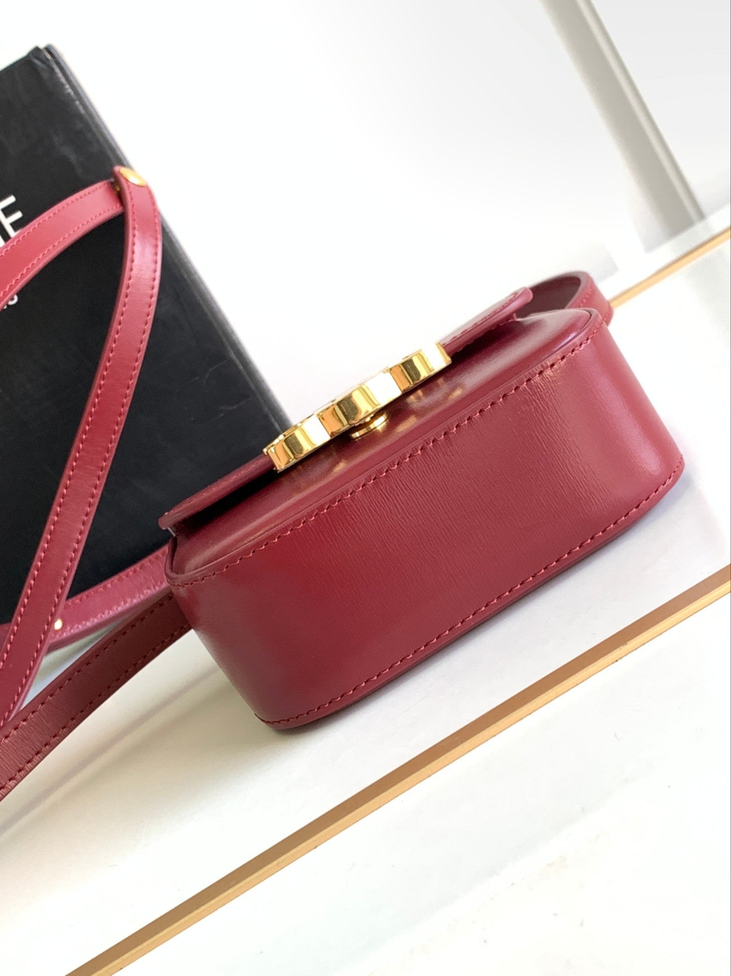 TEEN TRIOMPHE 11CM CUIR DE VEAU ROUGE