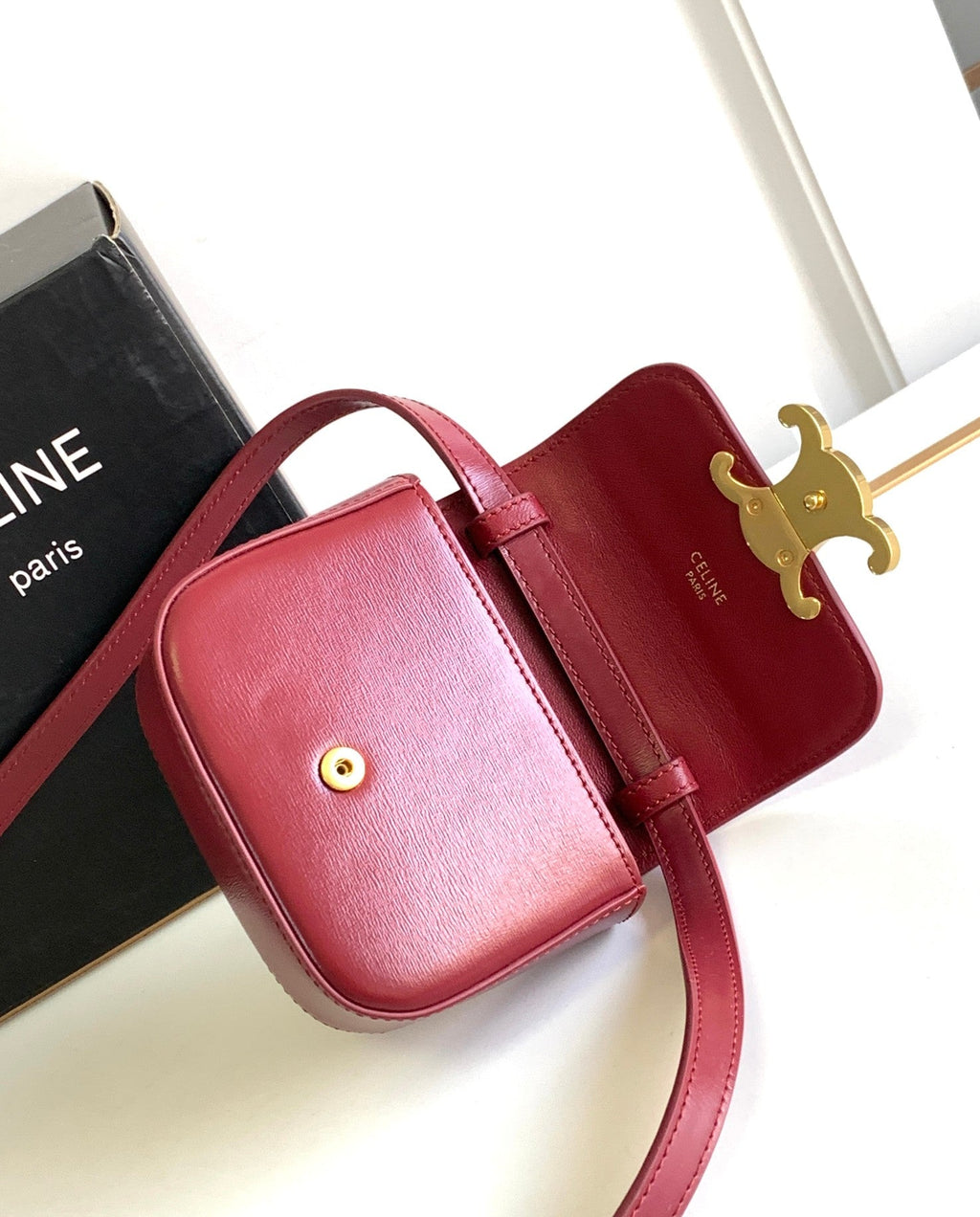 TEEN TRIOMPHE 11CM CUIR DE VEAU ROUGE