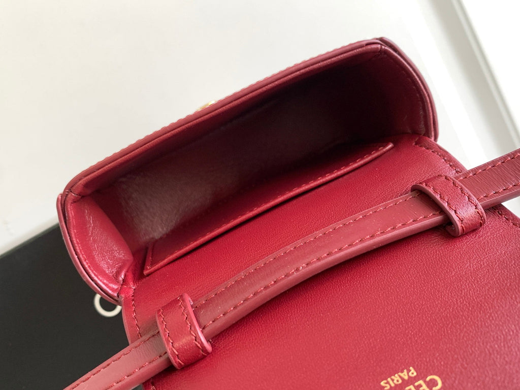 TEEN TRIOMPHE 11CM CUIR DE VEAU ROUGE