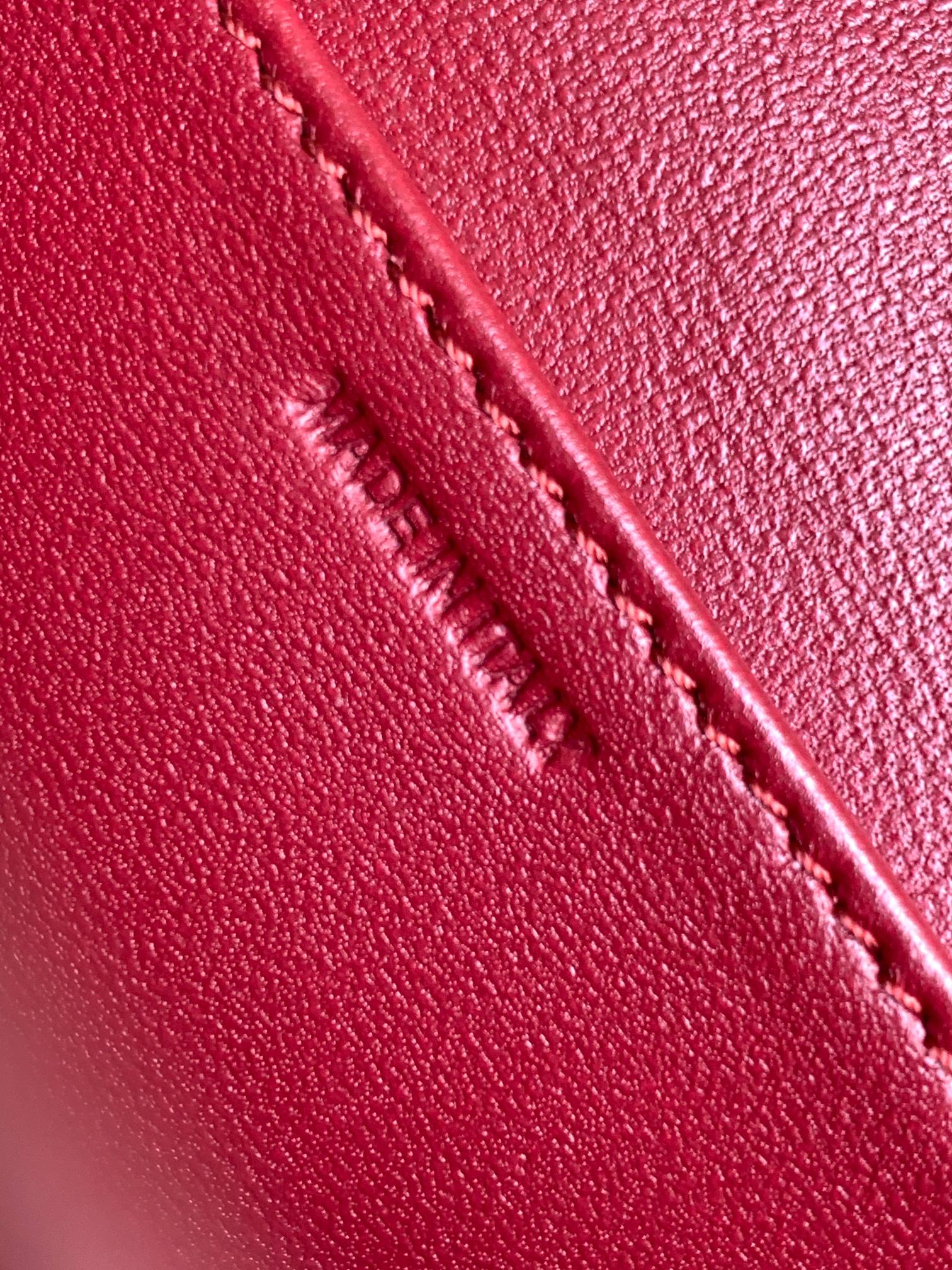 TEEN TRIOMPHE 11CM CUIR DE VEAU ROUGE