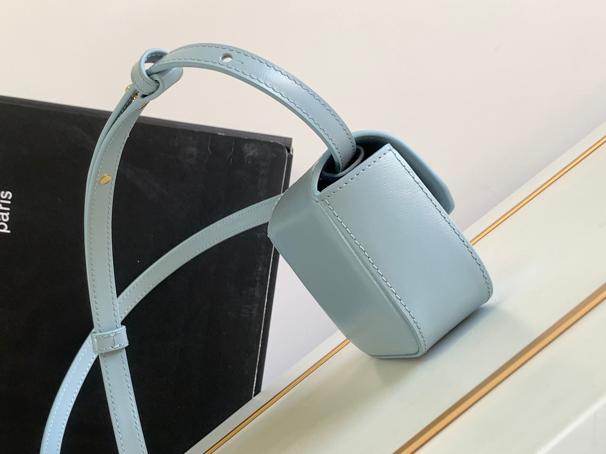 TEEN TRIOMPHE 11CM CUIR DE VEAU BLEU CLAIR