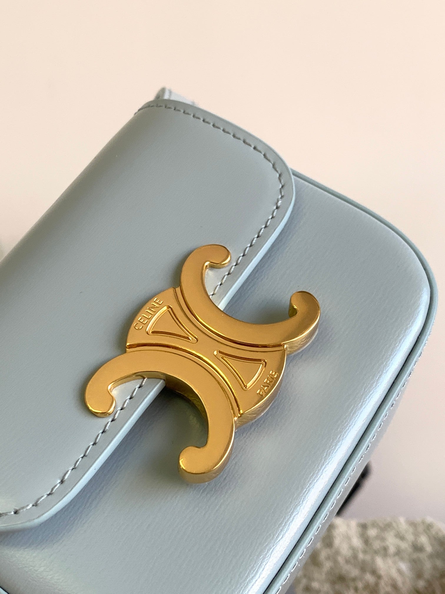 TEEN TRIOMPHE 11CM CUIR DE VEAU BLEU CLAIR