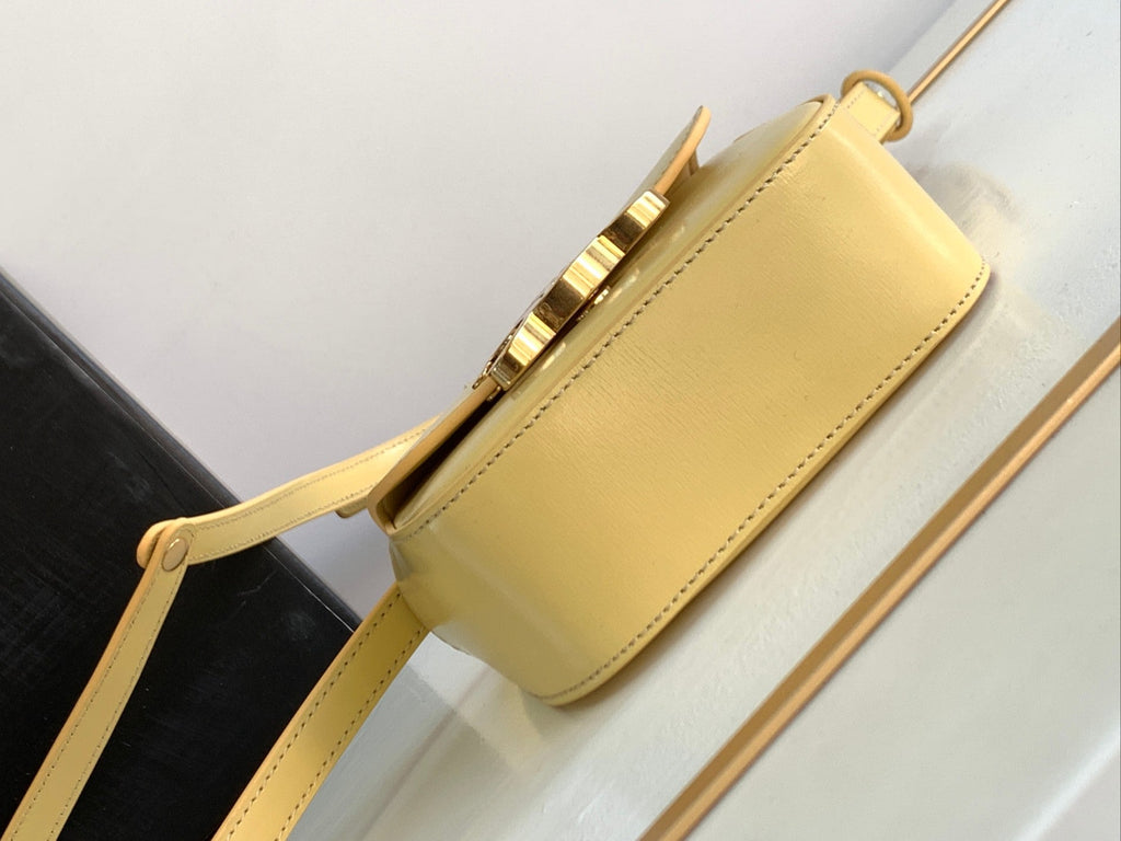 TEEN TRIOMPHE 11CM CUIR DE VEAU JAUNE