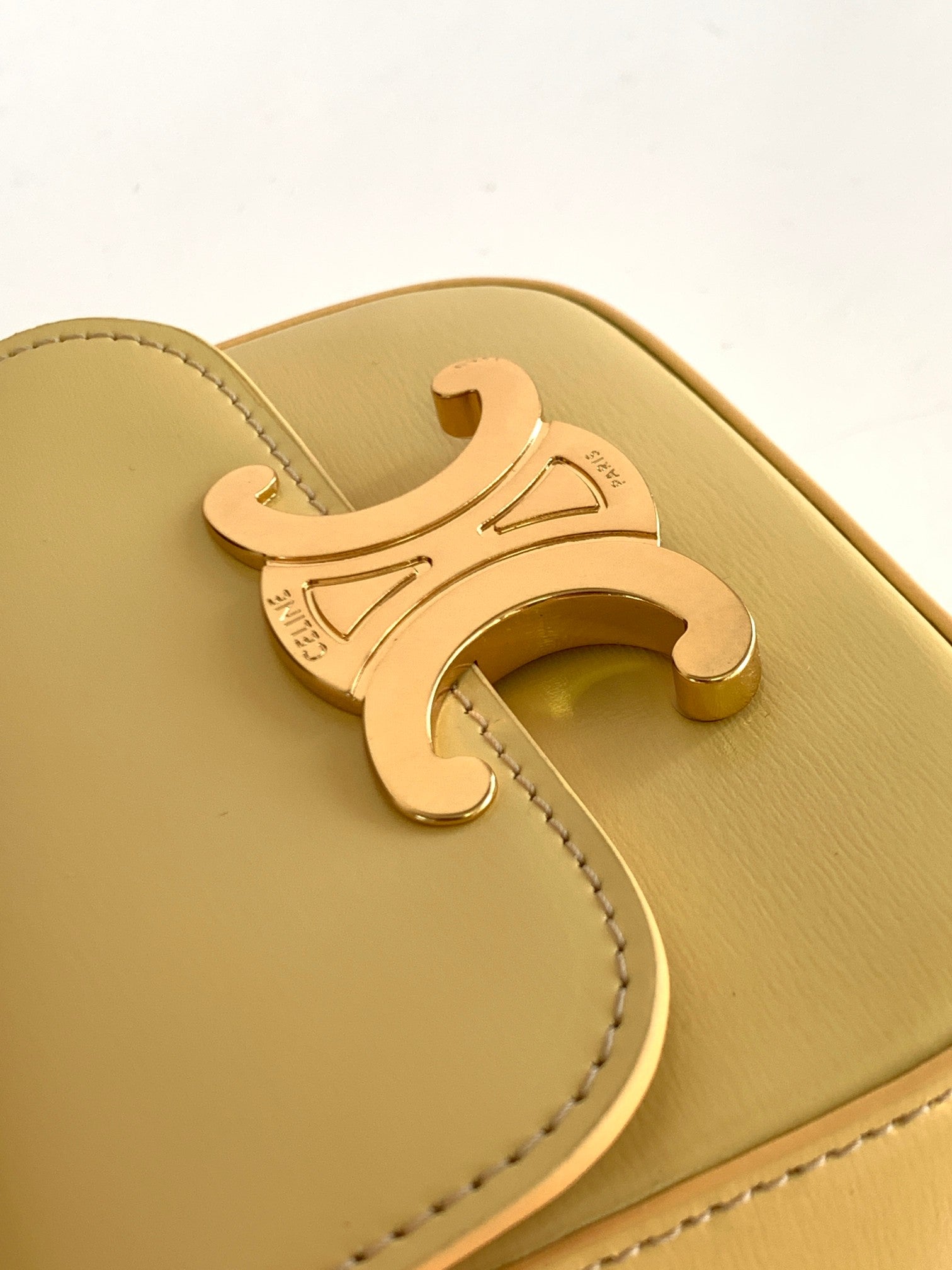 TEEN TRIOMPHE 11CM CUIR DE VEAU JAUNE