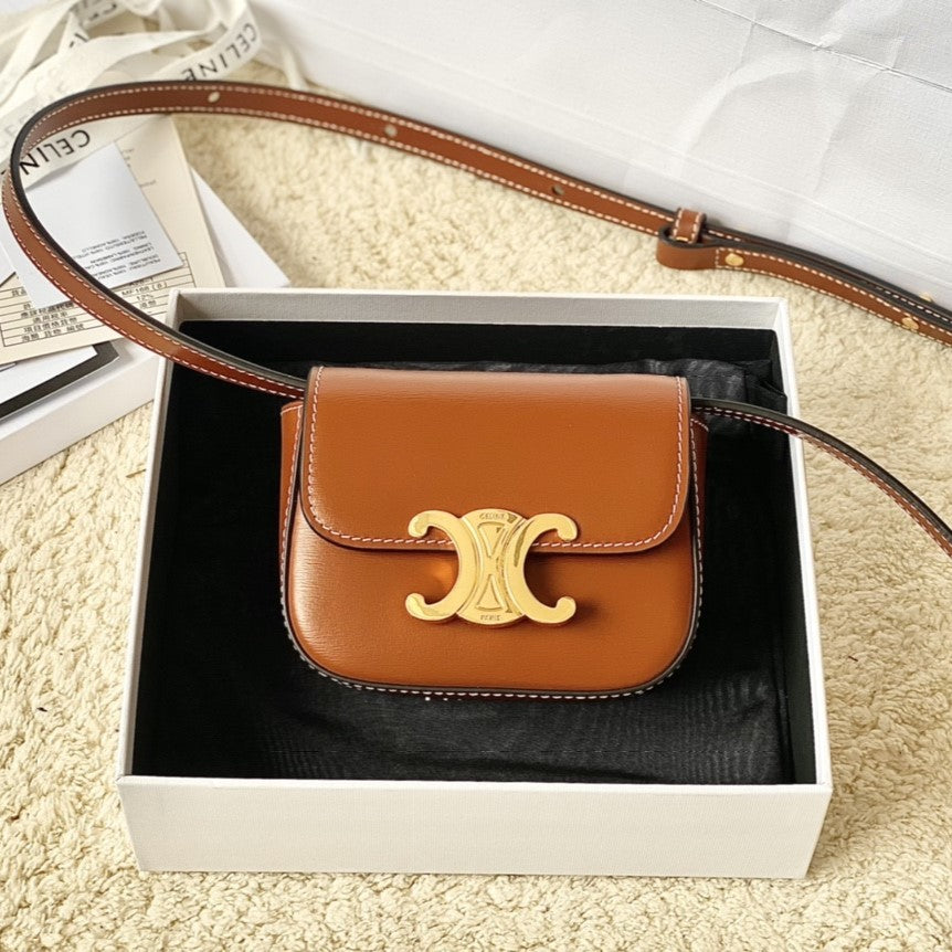 TEEN TRIOMPHE 11CM CUIR DE VEAU ORANGE