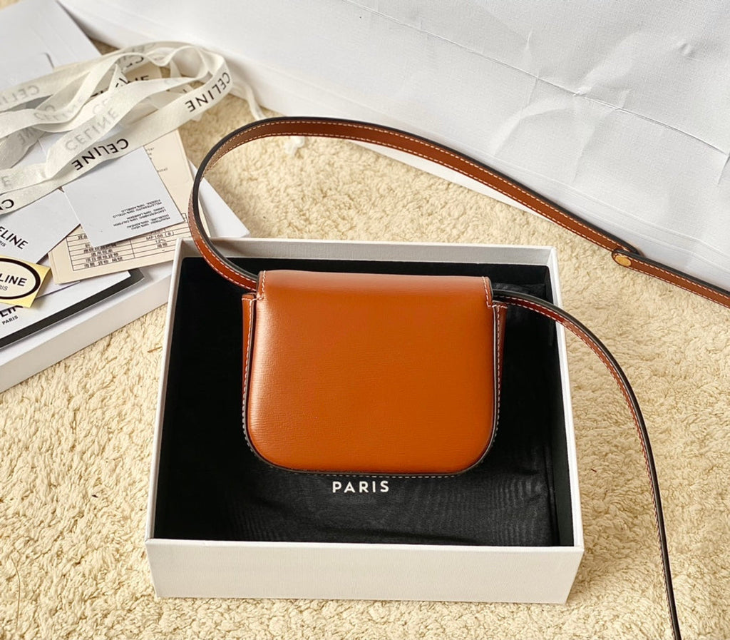 TEEN TRIOMPHE 11CM CUIR DE VEAU ORANGE