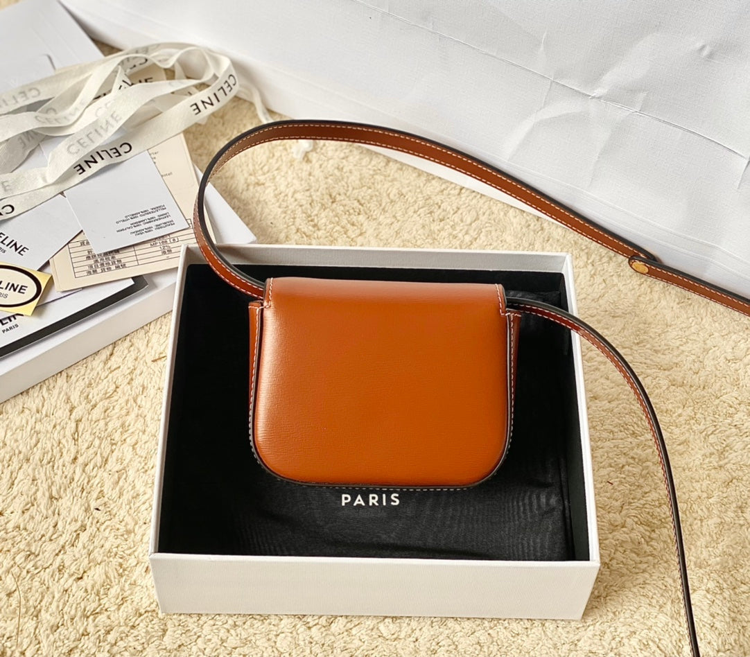 TEEN TRIOMPHE 11CM CUIR DE VEAU ORANGE