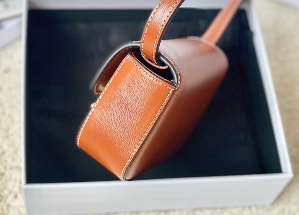 TEEN TRIOMPHE 11CM CUIR DE VEAU ORANGE