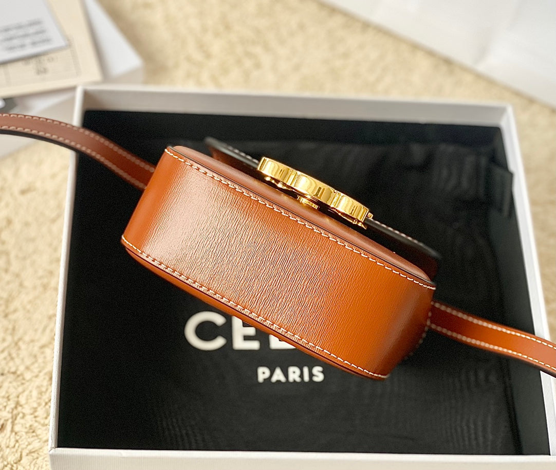 TEEN TRIOMPHE 11CM CUIR DE VEAU ORANGE