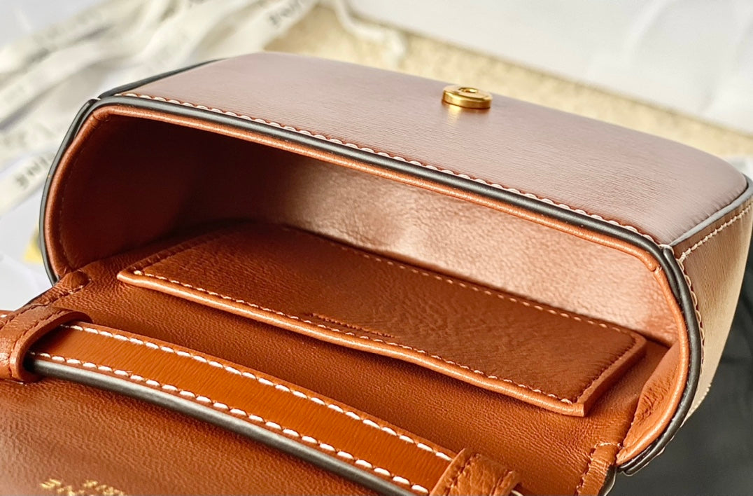 TEEN TRIOMPHE 11CM CUIR DE VEAU ORANGE