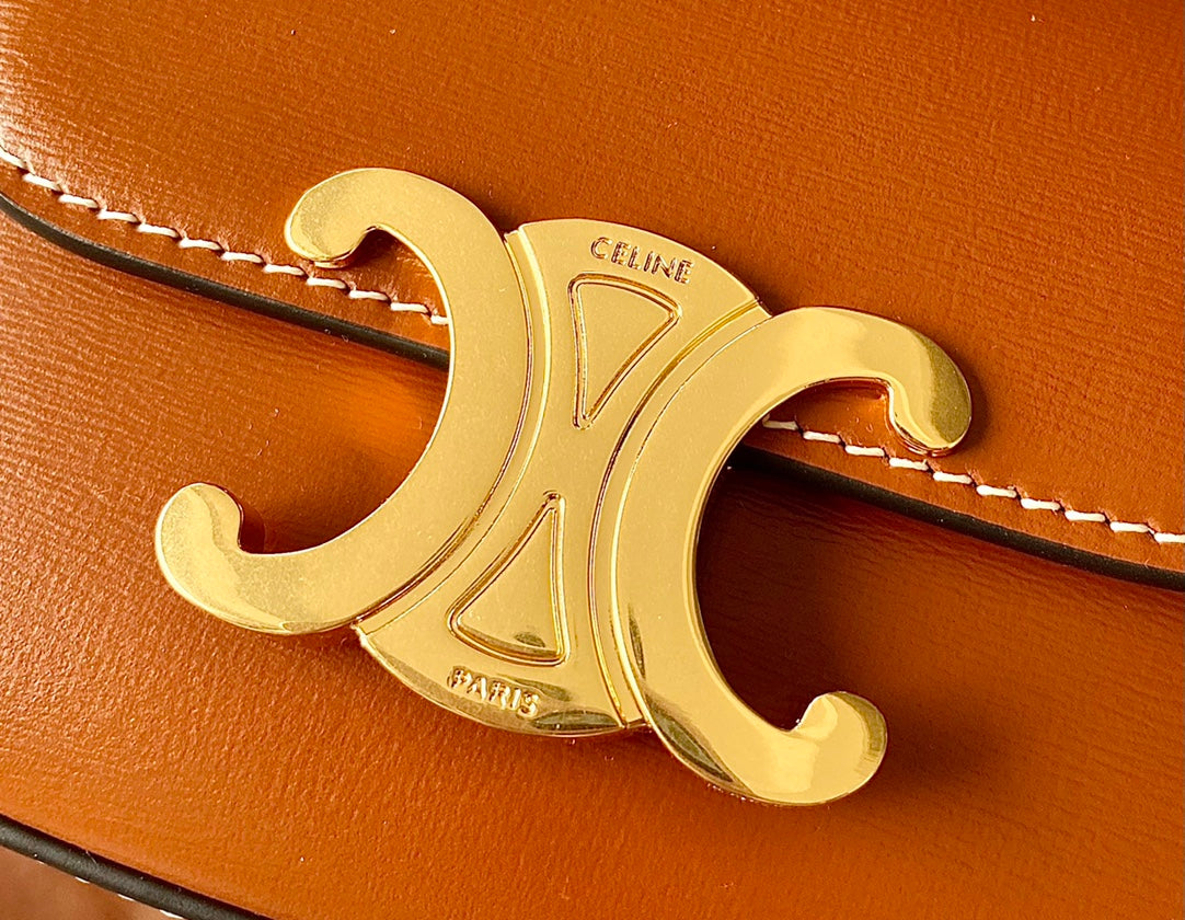 TEEN TRIOMPHE 11CM CUIR DE VEAU ORANGE