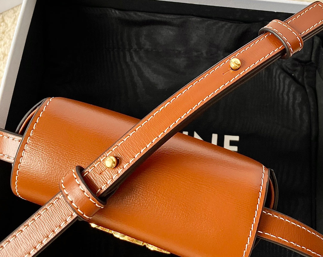 TEEN TRIOMPHE 11CM CUIR DE VEAU ORANGE