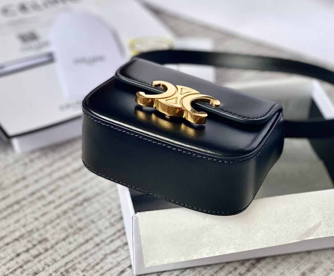TEEN TRIOMPHE 11CM CUIR DE VEAU NOIR