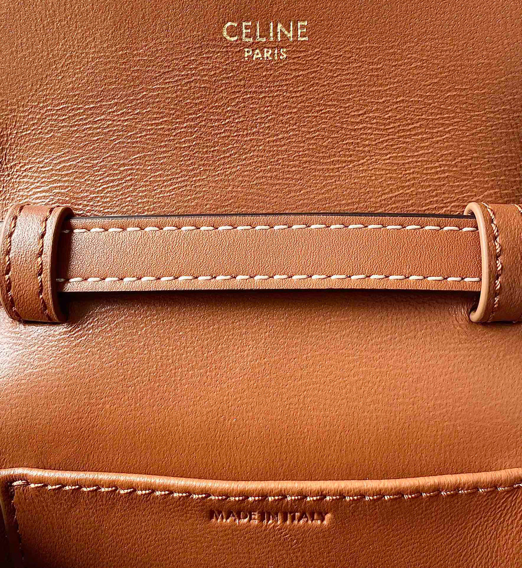 TEEN TRIOMPHE 11CM CUIR DE VEAU MONOGRAMME MARRON