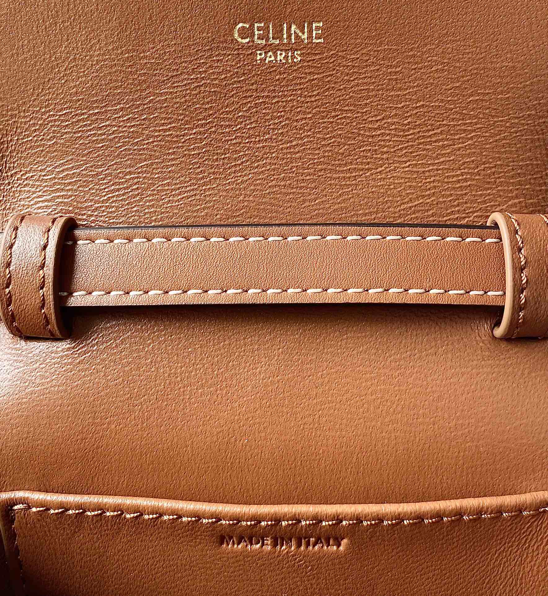 TEEN TRIOMPHE 11CM CUIR DE VEAU MONOGRAMME MARRON